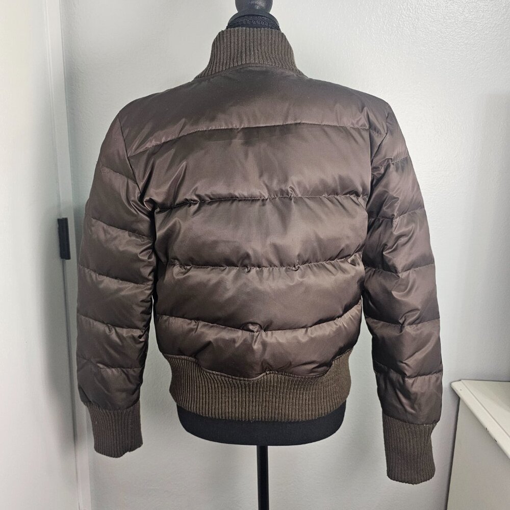 Old Navy Vintage Y2K Frost Free Down Short Brown Puffer Jacket - Size Medium - Picture 3 of 8